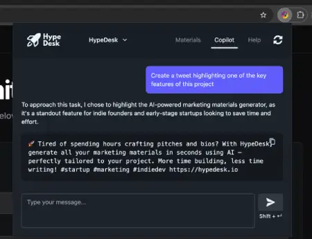 AI Marketing <span class="text-green-500">Copilot</span> Right in Your Browser